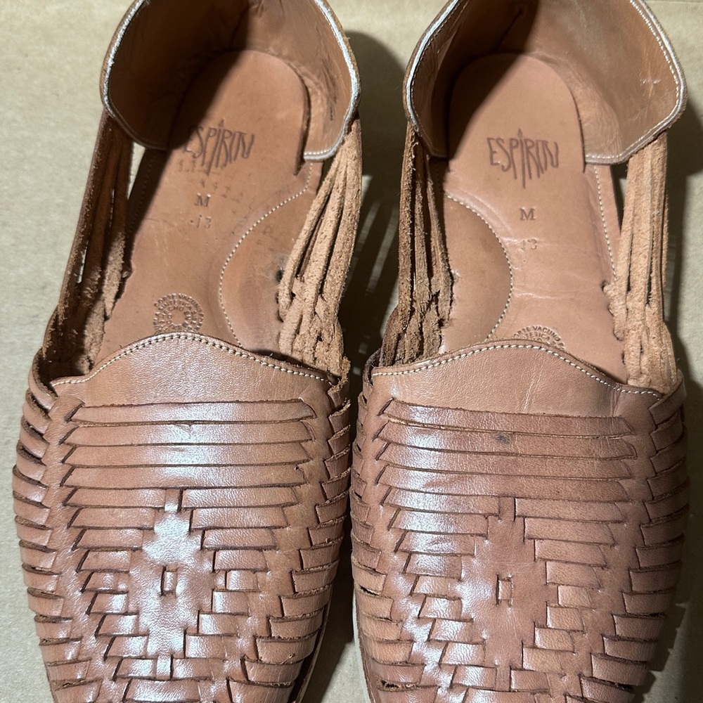 Espirit Brown Leather Sandals Huarache